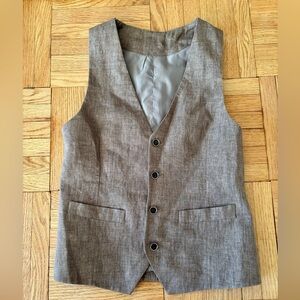 Vintage Linen Slim Suit Vest